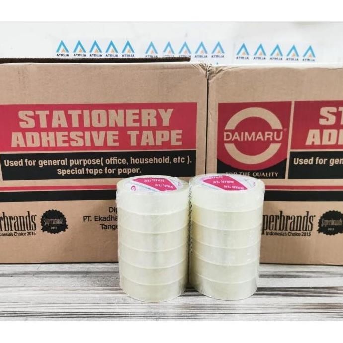 

1 BOX Daimaru Tape Isolasi Selotip Bening 1 inch / 24 mm x 72 Yard