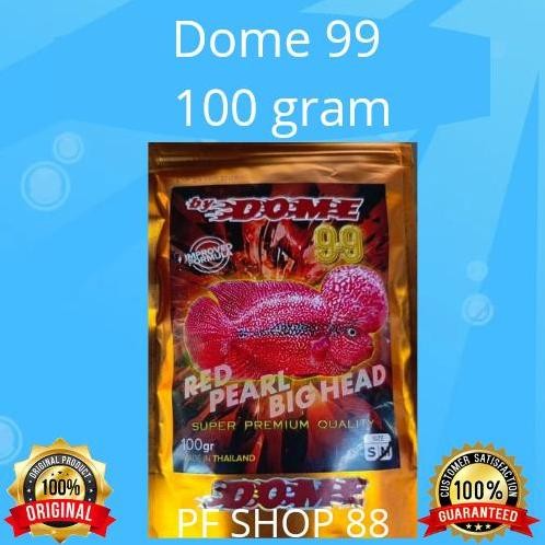 Terlaris Pelet Dome 99 100 Gram Pakan Ikan Hias Louhan Original Thailand