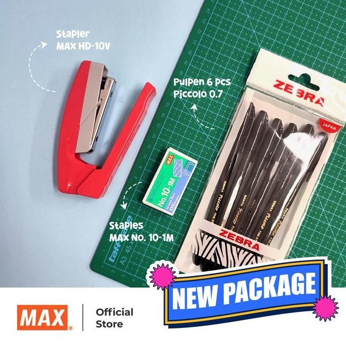 

MAX Stapler Putar / Stapler Tengah Buku / HD-10V Pink