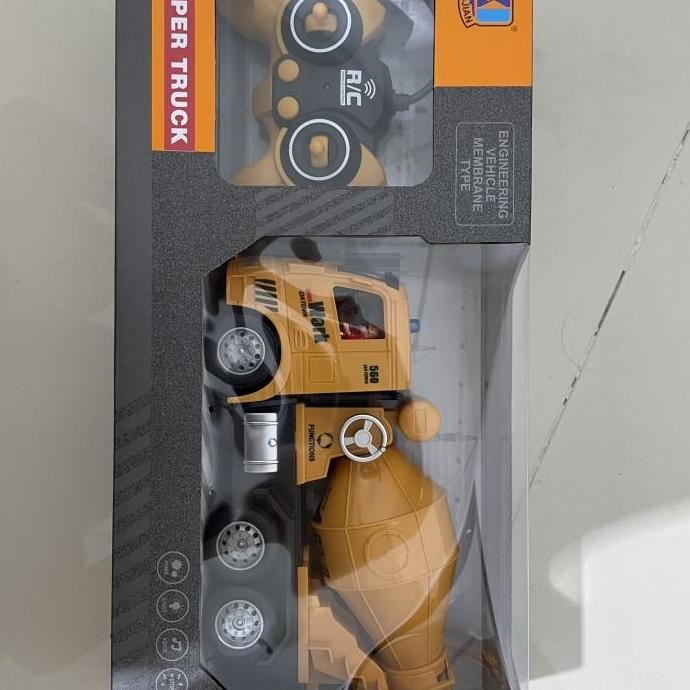 Miliki Mainan Remote Control Truck Tipe 689-818 Dump Truck Molen Mixer Mobil Remote Control Ban Bate