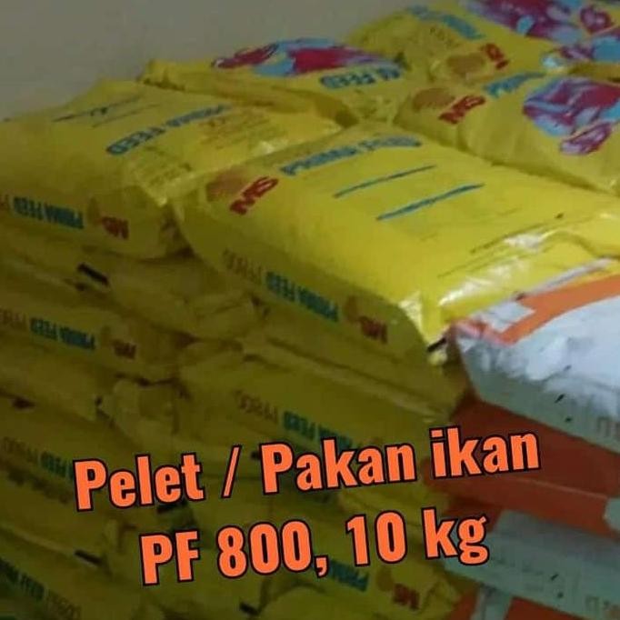 Terlaris Pelet Pakan Ikan Pf 800, 10 Kg, Utk Benih Lele Nila Gurame Gabus B