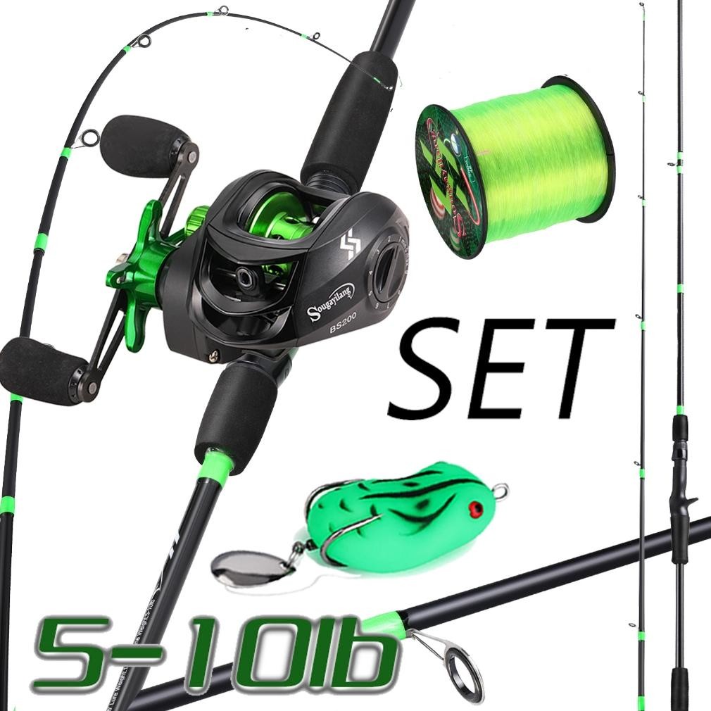 Sougayilang Joran Pancing Set 1.8m / 2.1m Joran Pancing Fishing Rod Fishing Reel Fishing Line Fishin