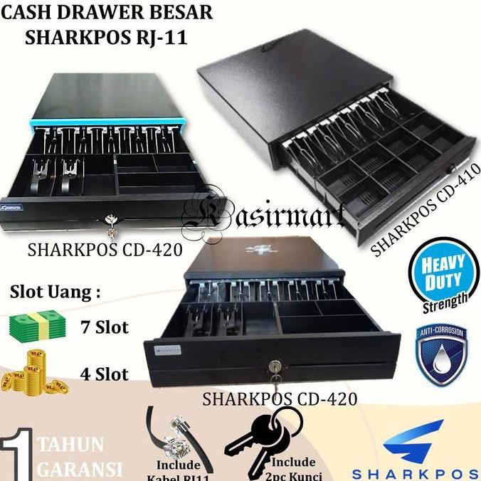

TERMURAH - LACI UANG|CASH DRAWER|LACI KASIR SHARKPOS CD408 MK410 RJ11