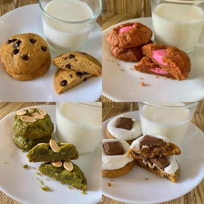 

soft cookies minimal order 4 (beli 7 bonus 1pc brownies oval)