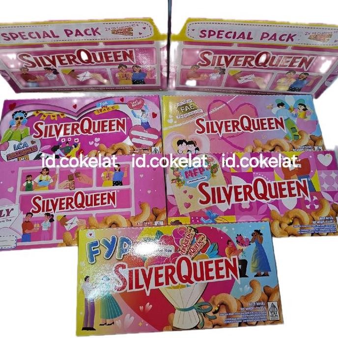 

Silverqueen besar 55GR milk cashew isi 10 pcs limited edition Chocolate Cokelat Coklat