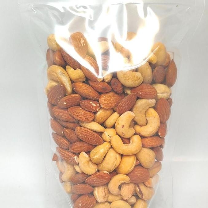 

250gr Mix Roasted Almond Utuh dan Mede / Cashew Utuh Varian Rasa Original Foods Mete Nut Cemilan Kacang Snack