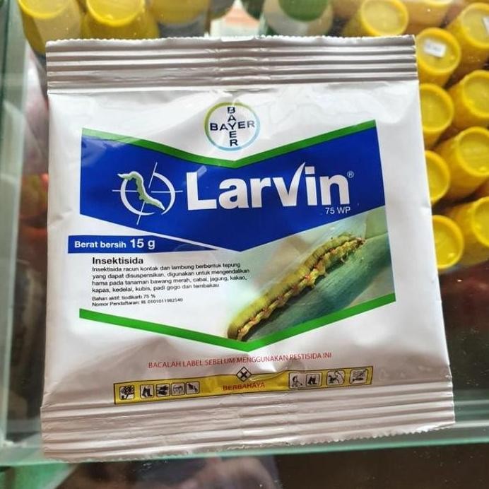 

Terlaris Larvin Insektisida 15G. Obat Uler/Ulat Pada Bawang, Jagung,Padi,