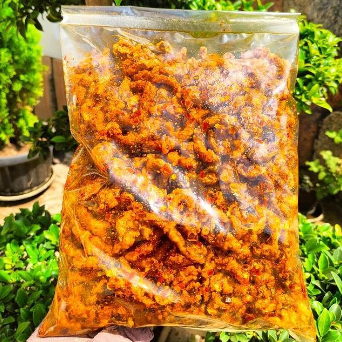 

usus crispy pedas daun jeruk isi 1kg