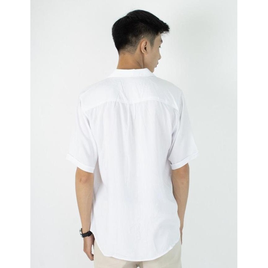 FortKlass Hem Pria Kemeja Polos Pria Lengan Pendek Kasual SLIM Kemeja Katun Rayon Halus HeM Rayon Po