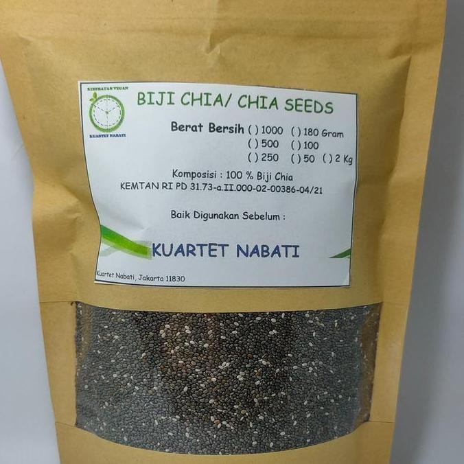 

500gr Organic Black Chia Seeds - Chia Seeds Hitam Organik - USDA Certified Organic Seed Bahan