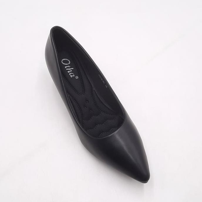 Grosir Otha By Laviola H316 Ofs - Sepatu Pantofel Heels Wanita Hak 3 Cm Karet Shoes Hitam Sepatu  Ke