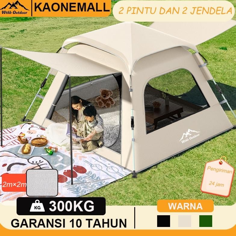 Tenda Camping Lipat Portable Kapasitas 4-6 Orang Tenda Camping Otomatis Tenda Outdoor Waterproof Ant