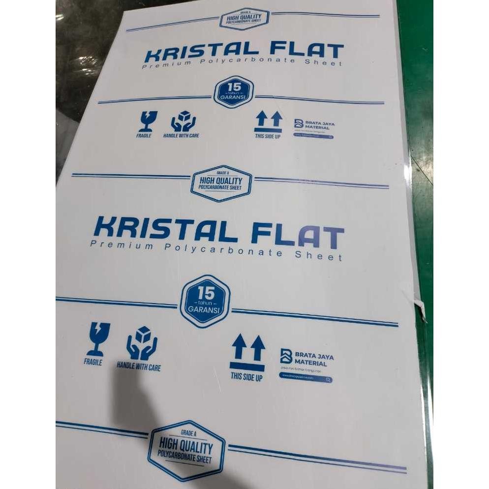 PJ Kristal Flat Atap Kanopi Polycarbonate 4mm Polikarbonat Poly Clear