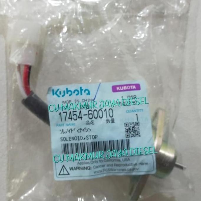 Solenoid/Engine Stop D1105 17454-60010 Kubota Hits!!