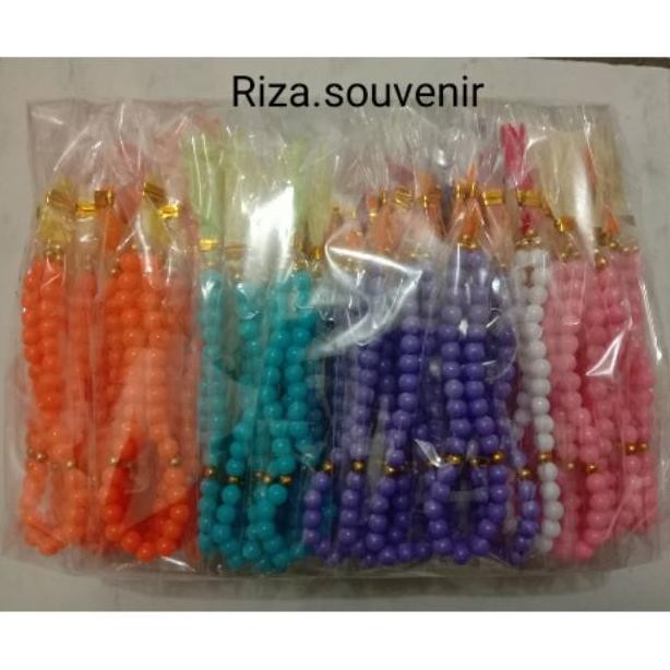 (Isi 100pcs) SOUVENIR TASBIH MUTE KECIL WARNA DOP  33 BUTIR MURAH