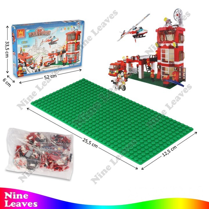 Mainan Anak Block Mini Gedung Pemadam Wange Fire House Mainan Balok