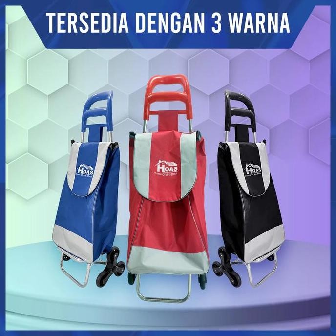 Gudang Karpet Id - Troli Tas Keranjang Belanja Tarik Model Roda 3 Troli Belanja Troli Multifungsi Tr