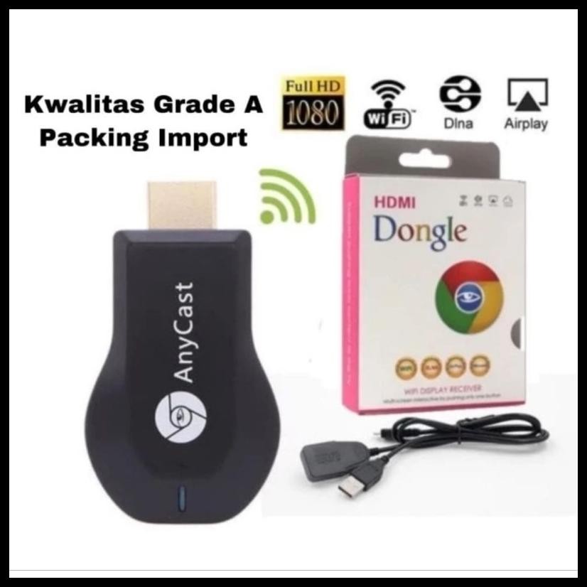 ANYCAST DONGLE WIFI DISPLAY RECEIVER TV / DONGLE WIFI ORIGINAL | PENYAMBUNG HP KE TV