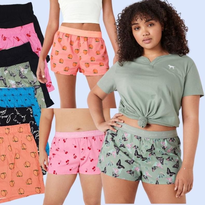 BEST SELLER CELANA PENDEK WANITA BRANDED VSB005 VS PINK PAJAMA SHORTS