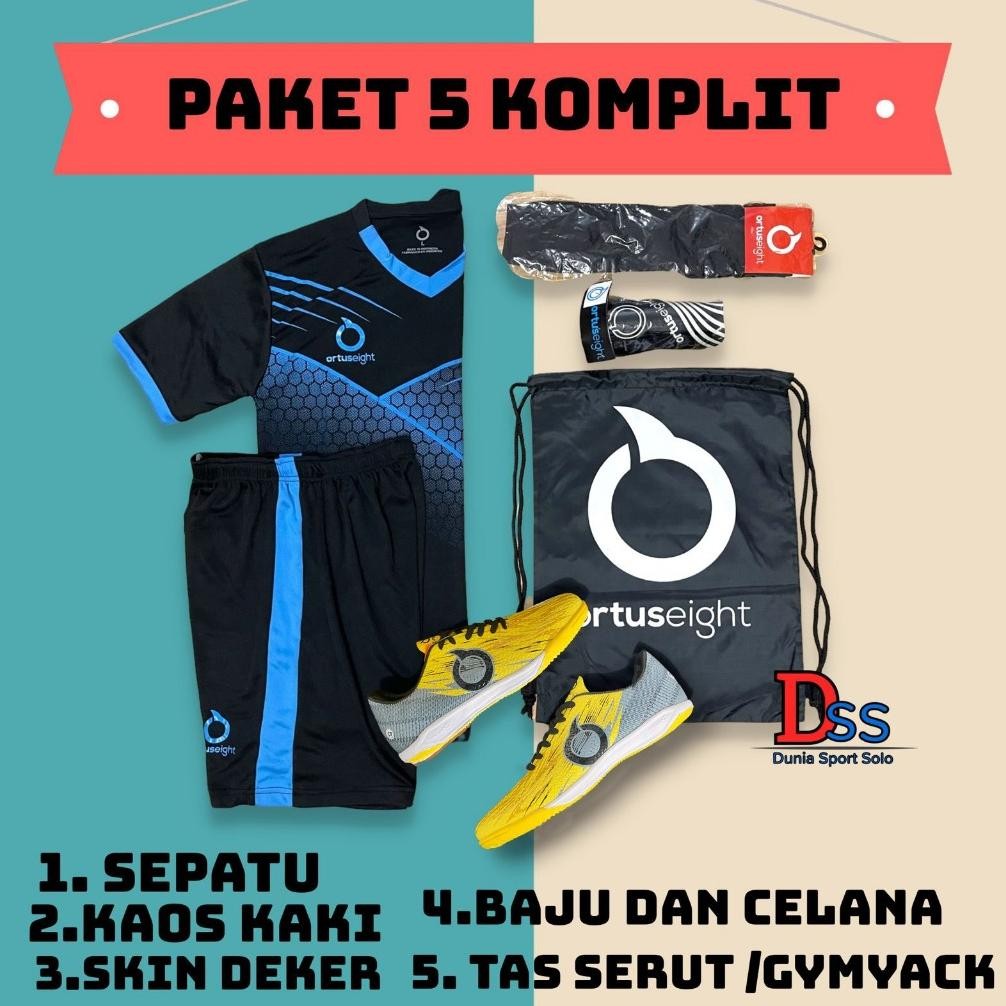 Sepatu Futsal Ortus Paket Lengkap Full Set Komplit Terlaris Bergaransi Toko