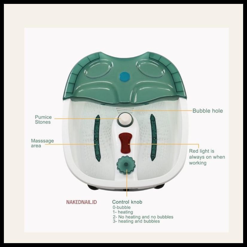 FOOT SPA MASSAGE HEATER + BUBBLE ALAT RENDAM  KAKI ELEKTRIK FOOT SPA RENDAM KAKI HEATER