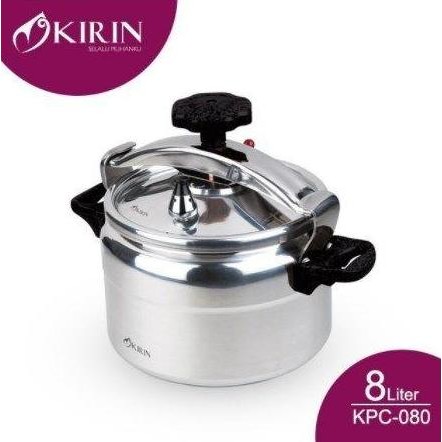 Miliki Kirin Kpc-080 Presto 8 Liter Pressure Cooker Induction - Silver
