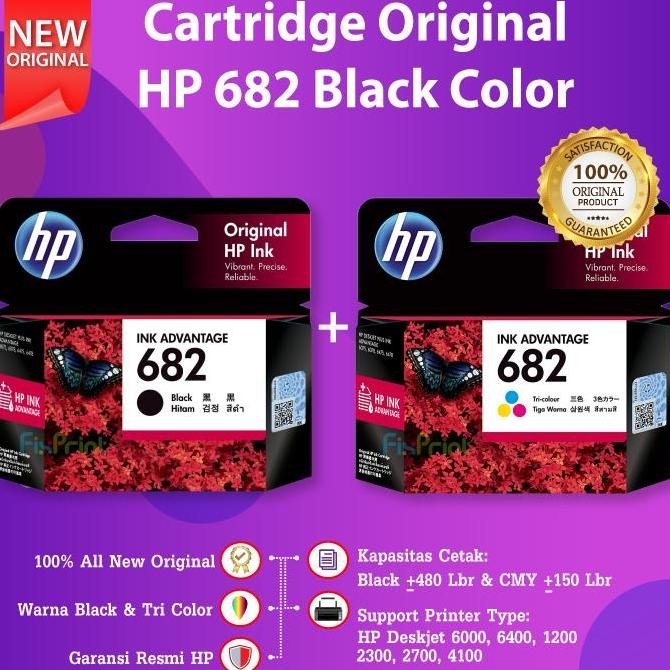 promo Cartridge HP 682 Black Color Refill Printer 2336 6075 6078 6475 6478