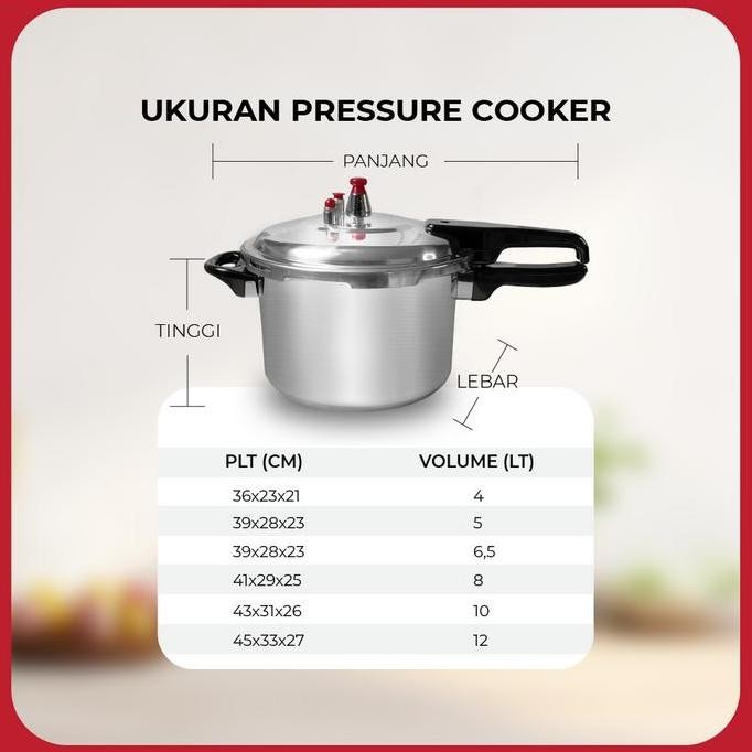 Miliki Panci Presto 8 Liter 24 Cm Trisonic / Pressure Cooker 8 Liter Lurus