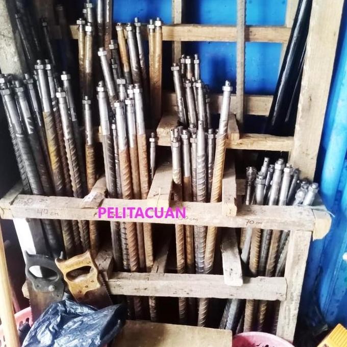 Besi As Roda Ban Gerobak Becak Baru