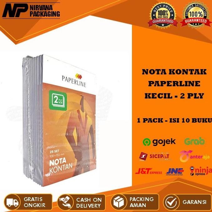 

produk baru!! nota kontan kecil 2 ply 2ply paperline 2 rangkap / k2 ppl 1 pack isi 10 buku merah white