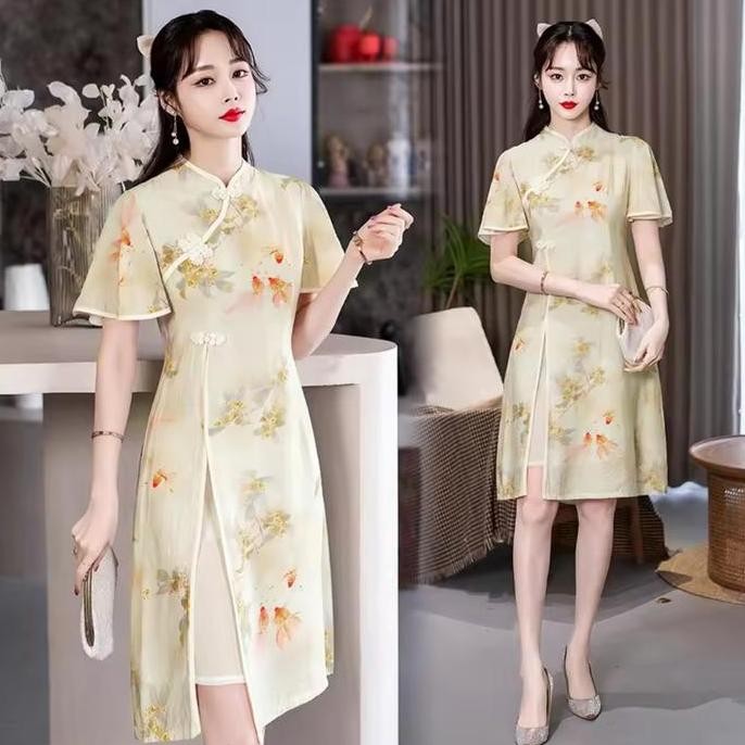 || MONICA / cheongsam lengan lebar cheongsam wanita import ||~~~
