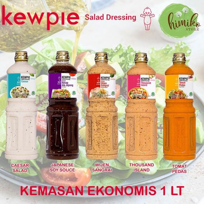 

Tersedia Kewpie Salad Dressing Kemasan Ekonomis 1 LT Wijen Sangrai Thousand Island Caesar Salad Tomat Pedas