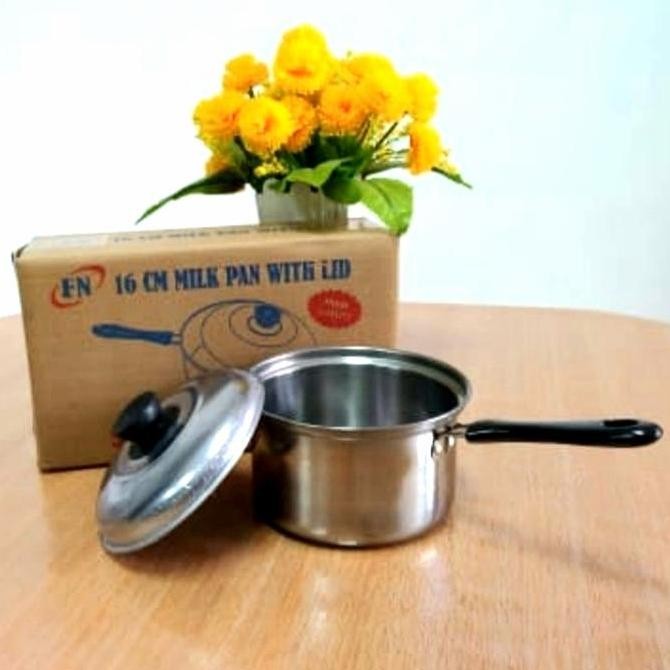 Sale Panci Stainless Susu Masak Mie 16 Cm Tutup Stainless