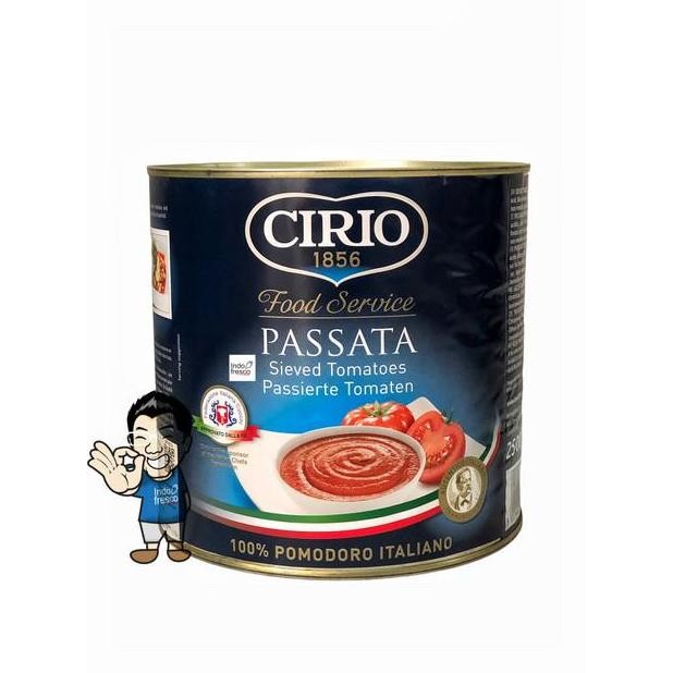 

Tersedia Cirio Passata Sieved Tomatoes- Pasta Tomat 2500 g