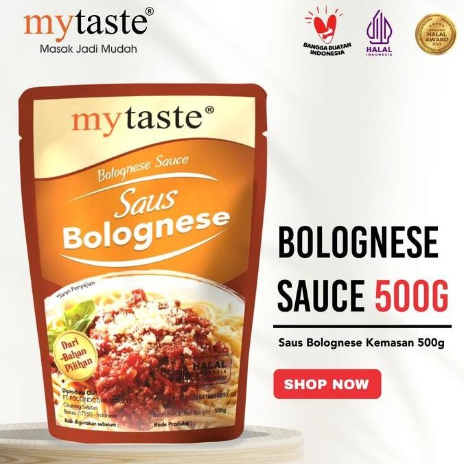 

Tersedia My Taste Bolognese Sauce 500gr Saus Spaghetti