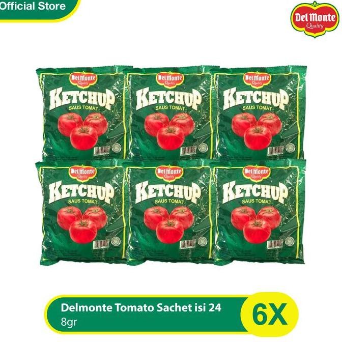

Ready Delmonte Tomato Sachet Isi 24 - 8gr - Bundling 6 Pcs