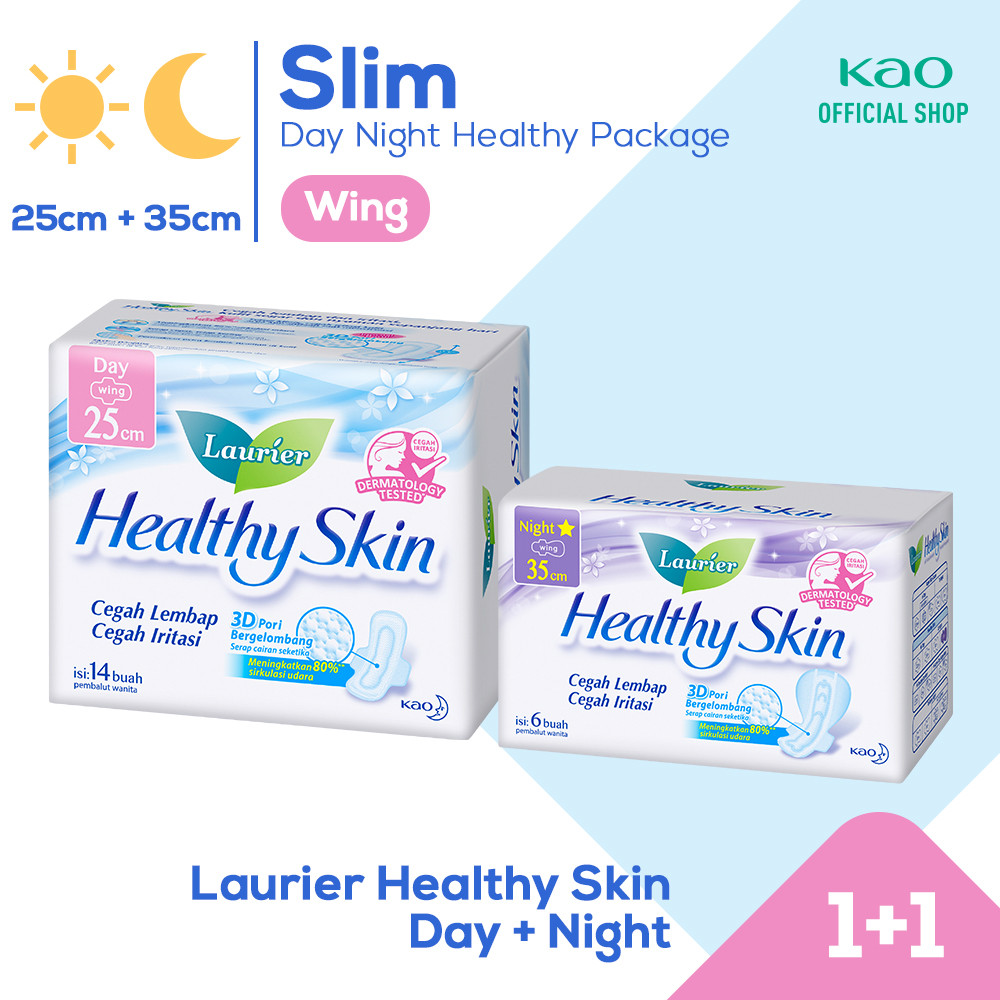 [Day & Night Healthy Package II] Laurier Healthy Skin Day Wing 25cm 14s + Night Wing 35cm 6s