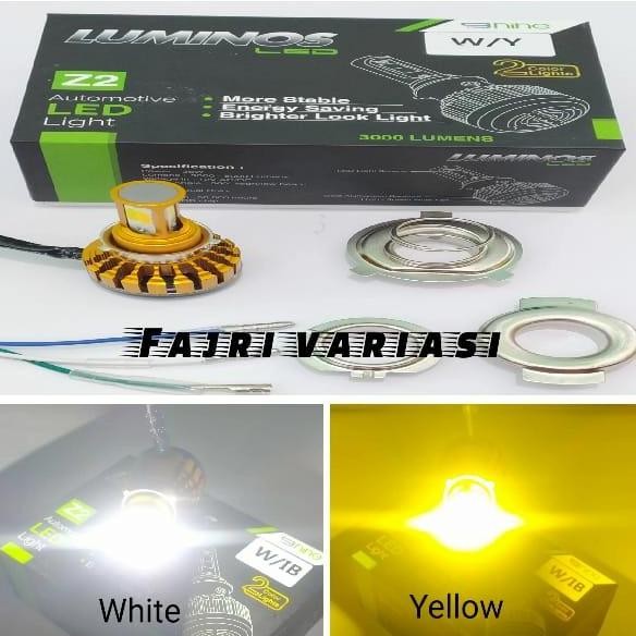 Promo LAMPU LED MOTOR Z2 3SISI LUMINOS 2WARNA YELLOW-WHITE COD