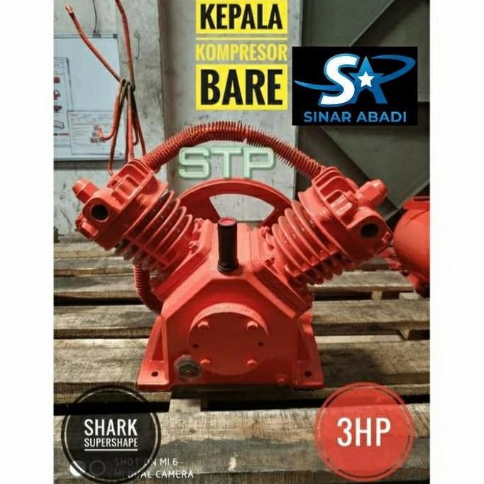 TERBARU - SHARK KEPALA BARE 3HP BAR KOMPRESSOR COMPRESSOR KOMPRESOR 3 HP