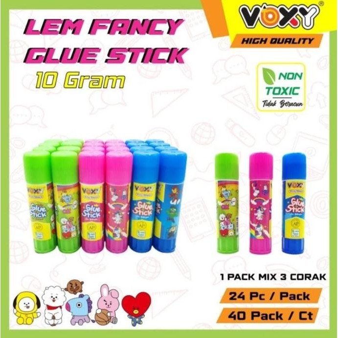 

ready [24 PCS] LEM GLUE STICK FANCY 10 GRAM GR / LEM KERTAS STIK MURAH