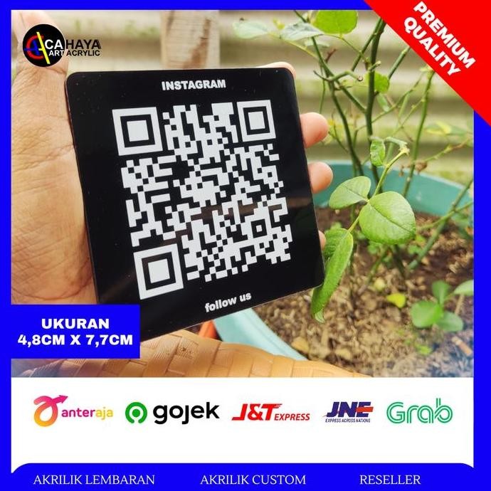 

ready ACRYLIC SIGNAGE BARCODE UV PRINT/LASER CUTTING 3MM | UKURAN CUSTOM