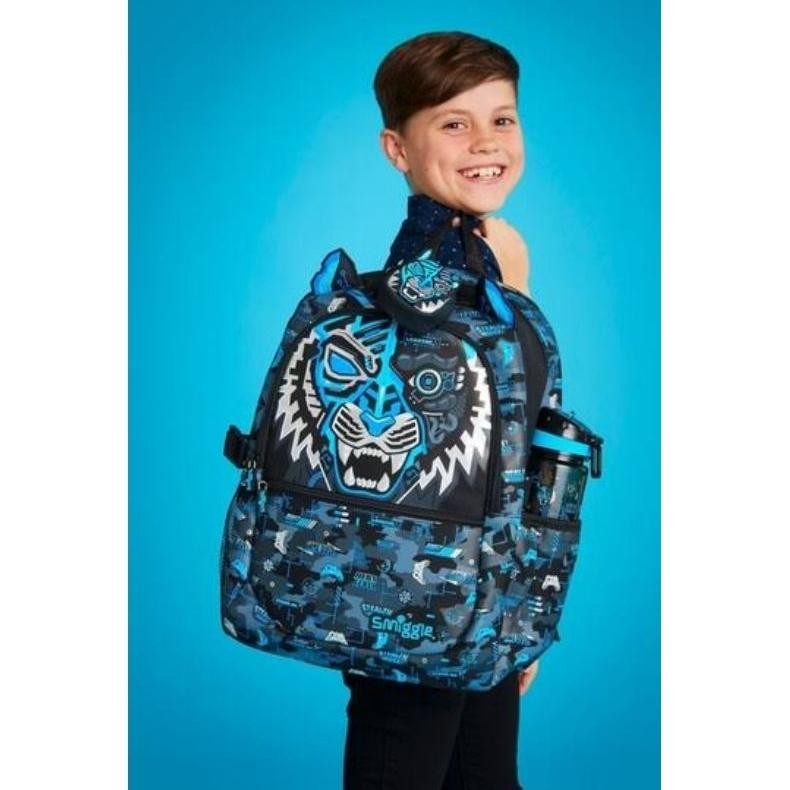 

Sggle Hey Tiger Blue Backpack Lunbox Pencil Case