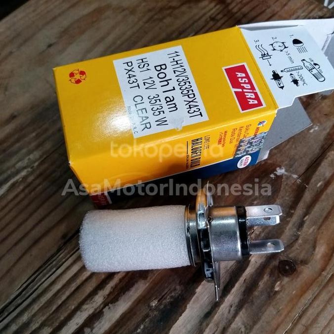 Promo BOHLAM LAMPU DEPAN (HEADLIGHT BULB) ASPIRA UNTUK MOTOR VIXION/SCOOPY COD