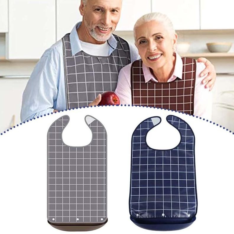 Premium Celemek Makan Dewasa Bib Makan Celemek Dewasa Tahan Air Celemek Makan Orang Tua Celemek Sili