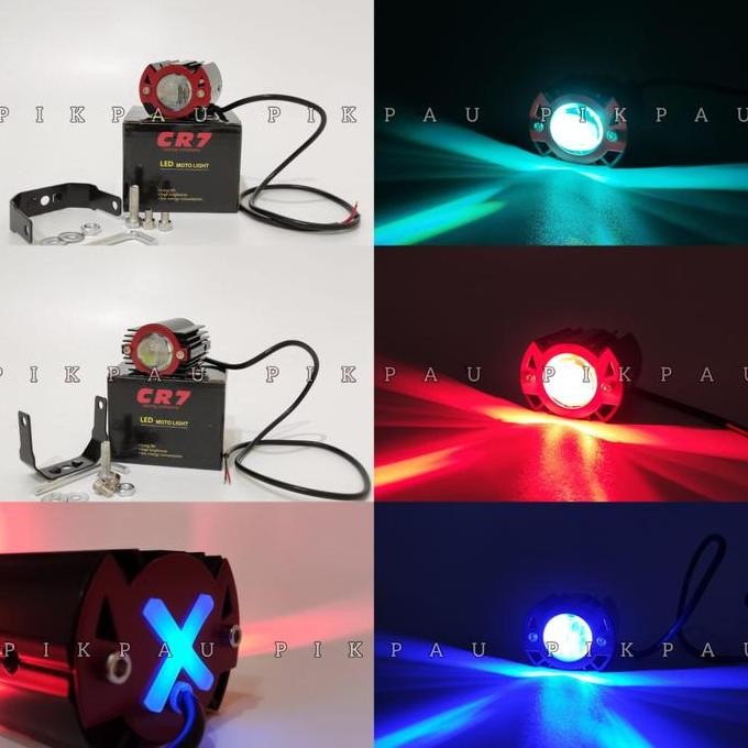 Promo Lampu Tembak 1 Mata CR7 original tipe CR8009 CR8008 Full Aluminium Waterproof High Low Kuning 