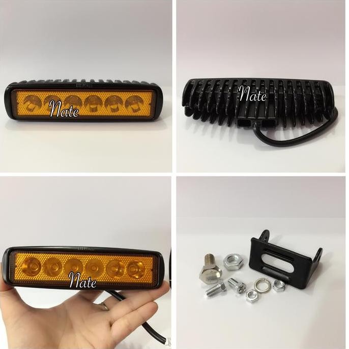 Promo LED Bar Lampu sorot LED tembak Offroad Drl waterproof ( KUNING ) COD