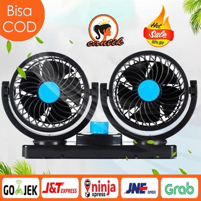 [Cod] Kipas Angin Mobil Double Termurah / Kipas Angin Mobil Double 12 Volt