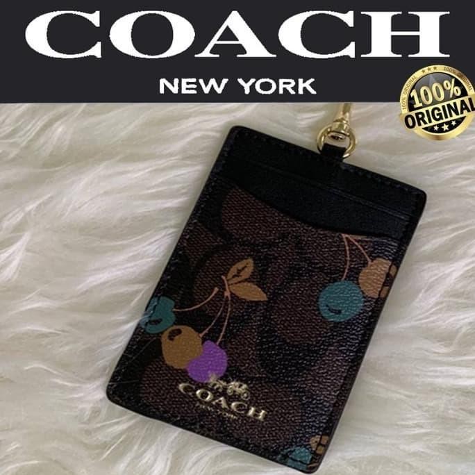 

BEBAS ONGKIR - Gantungan Lanyard CH ID LANYARD SIGNATURE CoachERRY FRUIT CANVAS ORI
