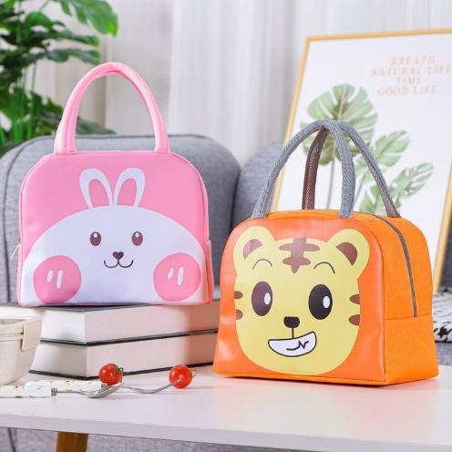 Tas Import Grosir - T5827 Tas Bekal Anak Karakter Lucu / Lunch Cooler Bag Tahan Panas / Tas Penyimpa