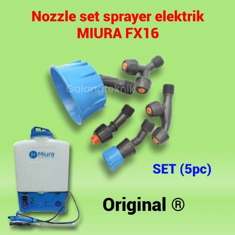 Nozzle set sprayer semprotan hama elektrik gendong tangki 16 liter miura fx16